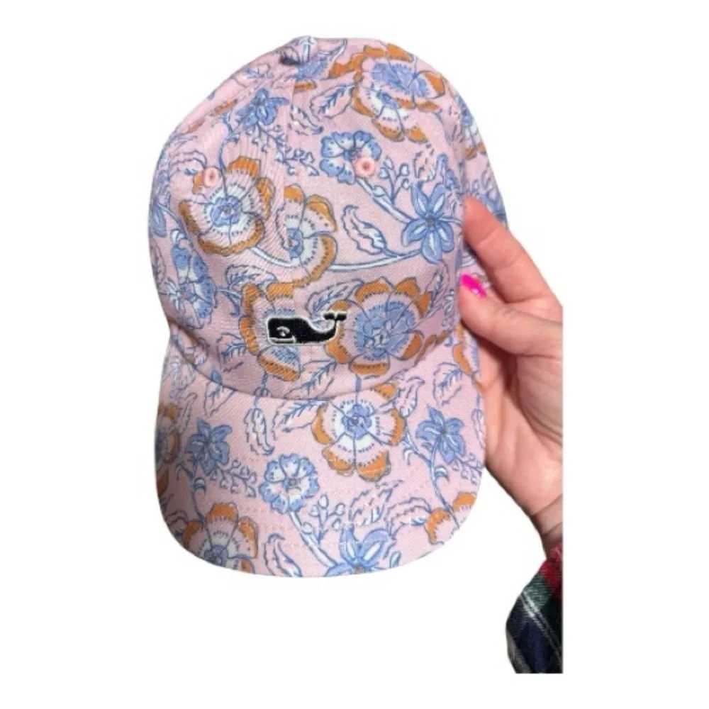 Vineyard Vines Girls Floral Whale Hat Pink | NWT | 52 cm
